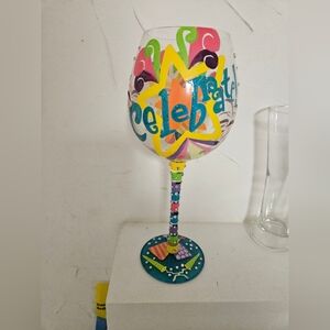 Colorful Celebrate Lolita Wine Glass